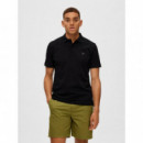 Polos Polo SELECTED Manga Corta Dante Black