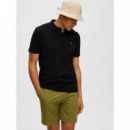 Polos Polo SELECTED Manga Corta Dante Black
