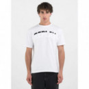 Camisetas Hombre Camiseta REPLAY Corte Regular Punto Estampado Bicolor