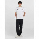 Camisetas Hombre Camiseta REPLAY Corte Regular Punto Estampado Bicolor