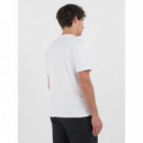 Camisetas Hombre Camiseta REPLAY Corte Regular Punto Estampado Bicolor