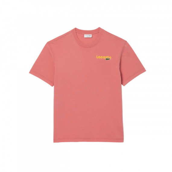 Camisetas Hombre Camiseta LACOSTE Efecto Lavado Degradé Rosa