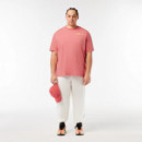 Camisetas Hombre Camiseta LACOSTE Efecto Lavado Degradé Rosa