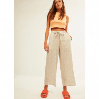 Pantalones Pantalón XANTIK Lazo Cintura Grey Daisy