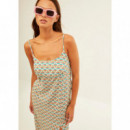 Vestidos Vestido XANTIK Tirantes Apertura Lateral Cream Balloons