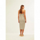 Vestidos Vestido XANTIK Tirantes Apertura Lateral Cream Balloons