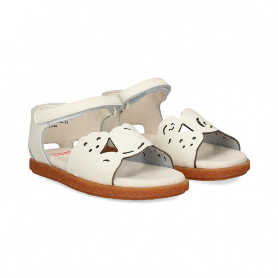 Sandalia con Talon Calada Blanco  CAMPER