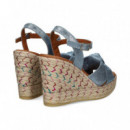 SANDALIA NUDO LINO METALIZADO JEANS