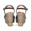 SANDALIA NUDO LINO METALIZADO JEANS