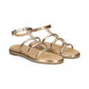 Gilda 3 Tiras Piel Metalizada Platino  UNISA