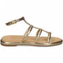 Gilda 3 Tiras Piel Metalizada Platino  UNISA