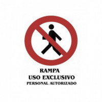 Cartel PVC 40X30 Rampa Personal Autor