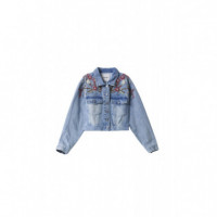 Chaquetas Mujer Chaqueta SALSA JEANS Vaquera con Detalles Bordados - Guanxe Atlantic Marketplace