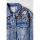 Chaquetas Mujer Chaqueta SALSA JEANS Vaquera con Detalles Bordados
