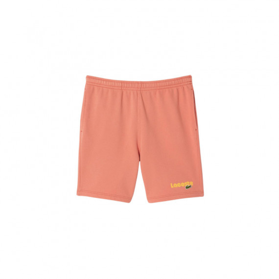 Bermudas Pantalón Corto LACOSTE Jogger Efecto Lavado Rosa