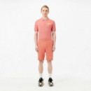 Bermudas Pantalón Corto LACOSTE Jogger Efecto Lavado Rosa