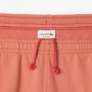 Bermudas Pantalón Corto LACOSTE Jogger Efecto Lavado Rosa