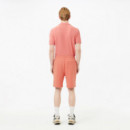 Bermudas Pantalón Corto LACOSTE Jogger Efecto Lavado Rosa