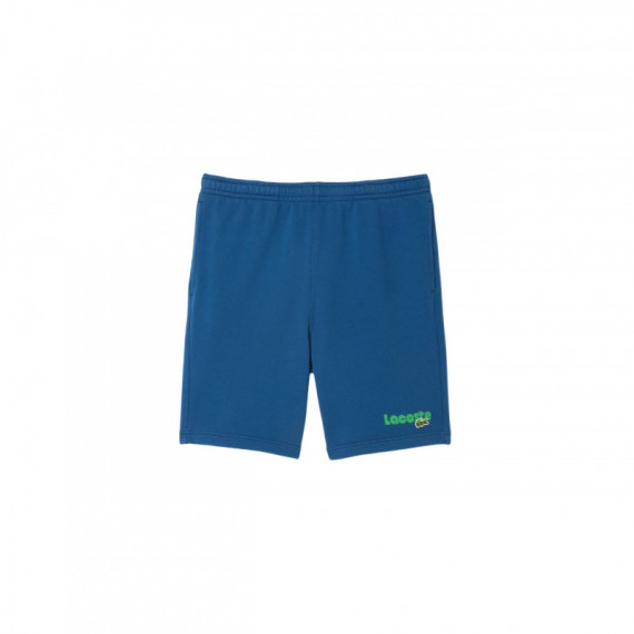 Bermudas Pantalón Corto LACOSTE Jogger Efecto Lavado Azul