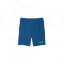 Bermudas Pantalón Corto LACOSTE Jogger Efecto Lavado Azul