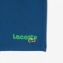 Bermudas Pantalón Corto LACOSTE Jogger Efecto Lavado Azul
