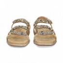 Sandalia Onda Strass ante Beige  ALMA EN PENA