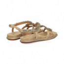 Sandalia Onda Strass ante Beige  ALMA EN PENA