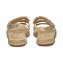 Sandalia Onda Strass ante Beige  ALMA EN PENA