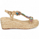 Cuna Rafia Bebe Pedreria ante Beige  ALMA BLUE