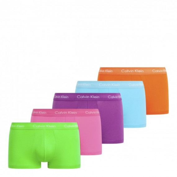 Low Rise Trunk 5PK Gn Fl, Fus Fed, Dhl,  CALVIN KLEIN