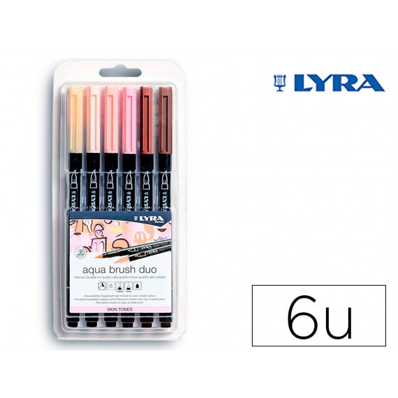Rotulador Lyra Aqua Brush duo tono pieles