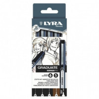 Rotulador Lyra Manga graduate 5 colores surtido