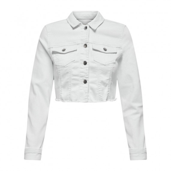 Chaquetas Mujer Chaqueta ONLY Wonder Cropped White