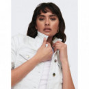 Chaquetas Mujer Chaqueta ONLY Wonder Cropped White