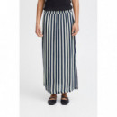 Falda ICHI Marrakech Total Eclipse Stripe Aop