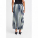 Falda ICHI Marrakech Total Eclipse Stripe Aop