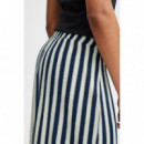 Falda ICHI Marrakech Total Eclipse Stripe Aop