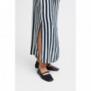 Falda ICHI Marrakech Total Eclipse Stripe Aop