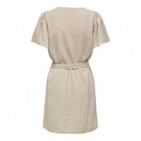 JACQUELINE DE YONG Vestidos Vestido Jdy Say Lino Oatmeal