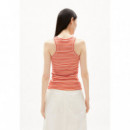 Camisetas Mujer Camiseta ARMEDANGELS Kanitaa Stripes Poppy Red