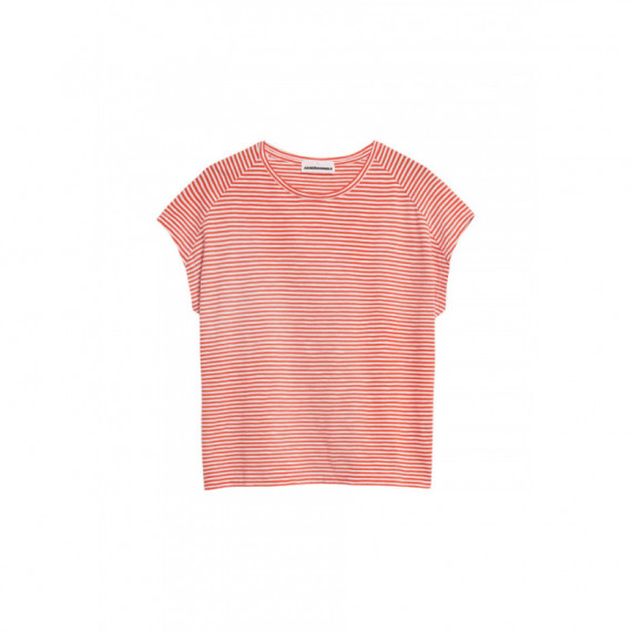 Camisetas Mujer Camiseta ARMEDANGELS Oneliaa Lovely Stripes Poppy Red