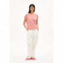 Camisetas Mujer Camiseta ARMEDANGELS Oneliaa Lovely Stripes Poppy Red