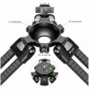 LEOFOTO Tripode Carbono Doble Tubo LVC-193C+BV-15