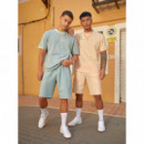 Pantalón Corto Liso con Franja del Logotipo de PROJECT X PARIS