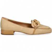Mocasin Esalbon Rafia Beige  CHANTAL