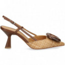 S/talon Cuadro Rafia Cuero  CHANTAL