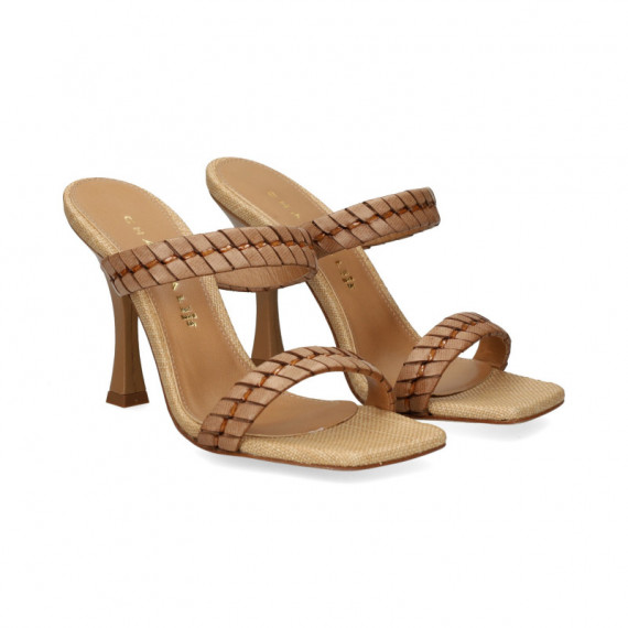 Pala 2 Tiras Trenzadas Camel  CHANTAL
