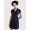 Tjw  Slim V-neck Polo Dress Twilight Nav  TOMMY JEANS