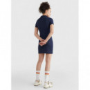 Tjw  Slim V-neck Polo Dress Twilight Nav  TOMMY JEANS