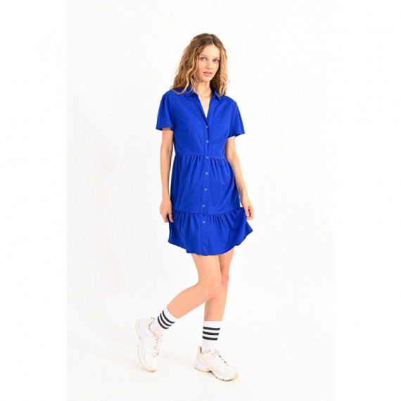Vestidos Vestido LILI SIDONIO Azul Royal Camisero